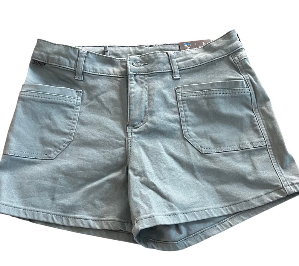 NEW Kuhl Kontour Short Four Pocket Hiking eucalyptus green size 8